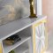 Shoshanna Media Console in White & Gold