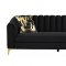 U777 Sofa & Loveseat Set in Black Velvet by Global w/Options