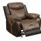 U2015 Motion Sofa in Brown Fabric & PVC by Global w/Options