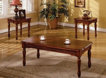 CM4145 San Carlos Coffee Table & 2 End Tables 3Pc Set in Cherry [FACT-CM4145-3PK San Carlos]