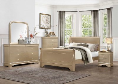 Abbeville Bedroom Set 1856NG in Gold by Homelegance w/Options