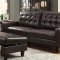 Nate 2Pc Sofa & Loveseat Set 50260 in Espresso Leather-Gel