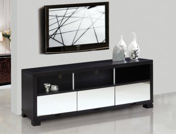 T514 TV Stand in Wenge & White by American Eagle Furniture [AETV-T514]