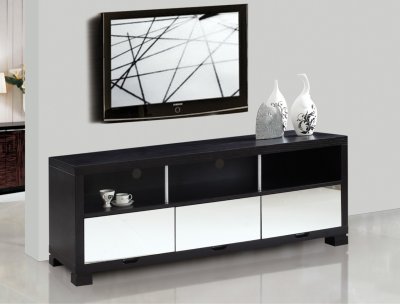 T514 TV Stand in Wenge & White by American Eagle Furniture