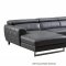 S266 Sectional Sofa in Gray Leather by Beverly Hills