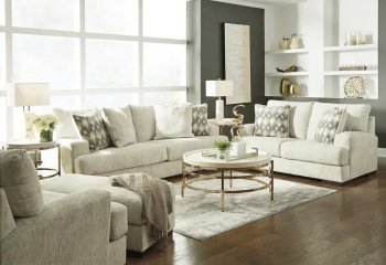 Caretti Sofa & Loveseat Set 12303 in Parchment Fabric by Ashley [SFAS-12303 Caretti]