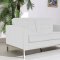 Silvania F08 Sofa in White Leather by At Home USA w/Options