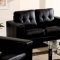 Black Leather Modern Sofa w/Optional Loveseat & Chair