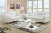 F7240 Sofa & Loveseat Set in Off-White Bonded Leather by Poundex