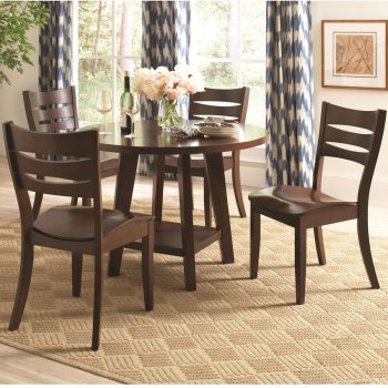 105631 Byron 5Pc Dining Set in Dark Brown by Coaster [CRDS-105631 Byron]