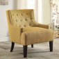 Dulce Accent Chair 1233MD in Mustard Fabric by Homelegance