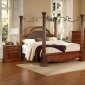 Rich Cherry Traditional Bedroom w/Carving Details & Marble Tops