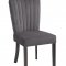 Shelby Dining Chair 725 Set of 2 Grey Velvet Fabric by Meridian