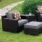 Helina Outdoor Patio Sofa CM-OS1827 8Pc Set in Gray Fabric