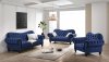 Gracie Sofa & Loveseat Set in Blue Velvet Fabric w/Options