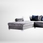 LCL-003 Sectional Sofa in Gray Velvet