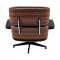 Zane Lounge Chair & Ottoman Set EL35BLLC in Black by LeisureMod