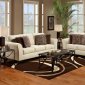 Cream Fabric Modern Sofa & Loveseat Set w/Options