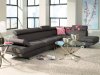 501221 Piper Sectional Sofa in Grey Linen Like Fabric by Coaster