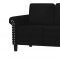 U9192 Sofa & Loveseat Set in Black Velvet by Global w/Options