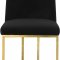 Heidi Dining Chair 776 Set of 2 Black Velvet Fabric by Meridian