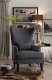 Avina Accent Chair 2Pc Set 1296F1S in Charcoal by Homelegance