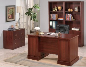 Cherry Finish Modern Writing Desk w/Optional Items [ABCOD-2507]