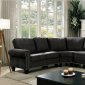 Elwick Sectional Sofa CM6885 in Dark Gray Fabric