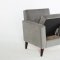 Theo Accent Chair & Ottoman in Gray Fabric by Bellona