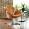 Wing Leather Swivel Lounge Chair Choice of Color by Modway