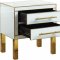 Gigi Side Table 820 in White Glass by Meridian