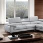 Olivia A973 Sectional Sofa in Element Grey Premium Leather - J&M