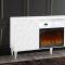 Arianna Electric Fireplace Media Console in White