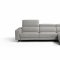 Augusto Power Motion Sectional Sofa Light Grey Leather Whiteline