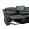 Yerba Recliner Sofa 9990GY in Dark Gray by Homelegance w/Options