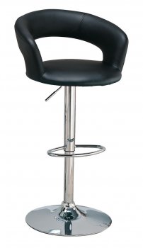 120346 Adjustable Bar Stool Set of 2 in Black by Coaster [CRBA-120346]