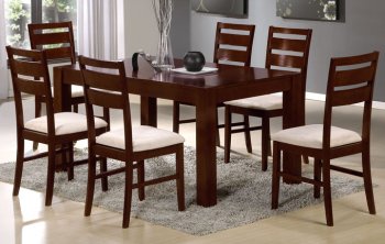 Dark Cherry Solid Finish Modern Formal Dining Room w/Options [PXDS-F2170]