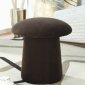 Chocolate Fabric Mushroom Shaped Modern Ottoman w/Swivel Seat