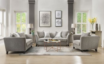 Cheyenne Sofa 54560 in Light Gray Chenille by Acme w/Options [AMS-54560-Cheyenne]