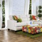 Pollock CM8230 Sectional Sofa in Ivory Fabric w/Optional Ottoman