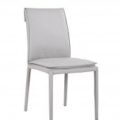 Togo Dining Chair Set of 2 in Pewter Leather by J&M