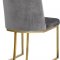 Heidi Dining Chair 776 Set of 2 Grey Velvet Fabric by Meridian