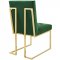 Privy Dining Chair Set of 2 in Emerald Velvet by Modway