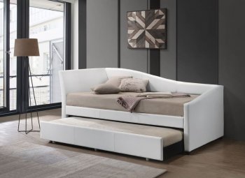 Jedda Daybed 39400 in White PU by Acme w/Trundle [AMB-39400 Jedda]