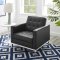 Loft Sofa in Black Faux Leather by Modway w/Options