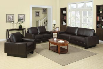 504481 Ava Sofa in Brown Bonded Leather by Coaster w/Options [CRS-504481 Ava]