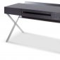 S103 Modern Office Desk by J&M in Dark Oak w/White Accents