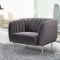 Willow Sofa 687 in Grey Velvet Fabric by Meridian w/Options