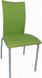 Green Bonded Leather Set of 4 Modern Dining Chairs