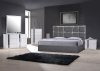 Degas Bedroom Charcoal by J&M w/Optional Palermo White Casegoods